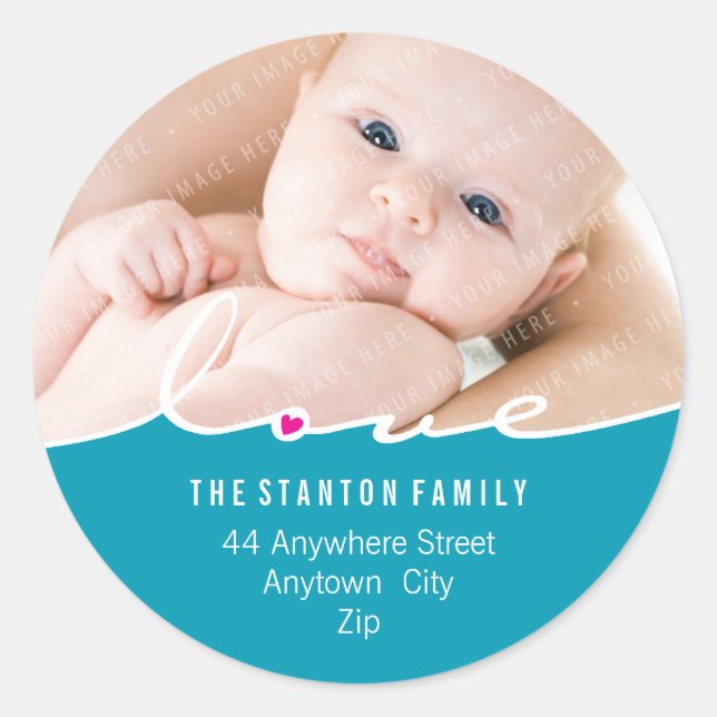 Adesivo ENDEREÇO FOTOGRÁFICO: "Love divide 9" (Frente)