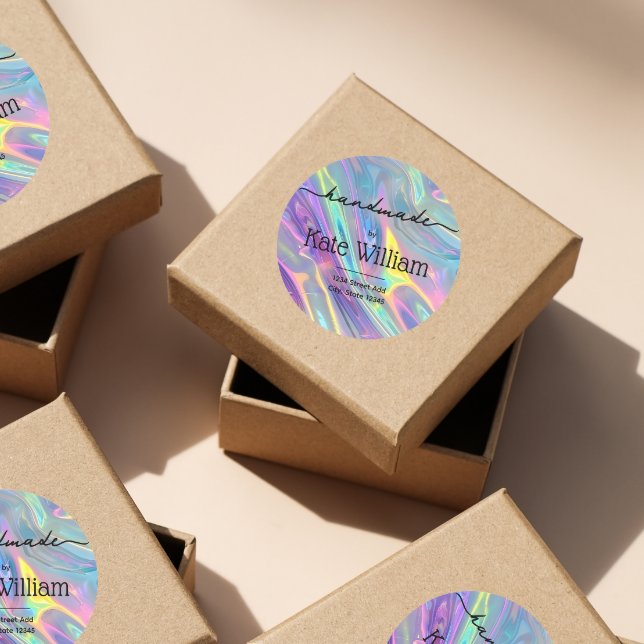 Adesivo Endereço holográfico de devolução em mão (Criador carregado)