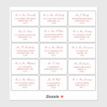 Endereço Individual de Casamento Vermelho e Branco