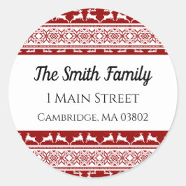 Adesivo Endereço Nórdico de Reindedo Escandinavo de Natal