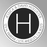 Adesivo Endereço ou produto preto e branco moderno<br><div class="desc">Endereço de retorno ou rotulagem moderna para produtos.</div>