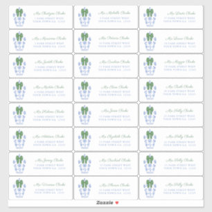 Adesivo Endereço para Cartões de natal de chic da Chinoise