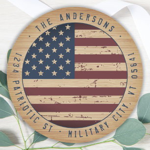 Adesivo Endereço Russo de Regresso Militar de Bandeira Ame