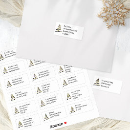 Adesivo Endereços de Destinatário da Árvore Dourada de Nat