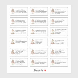 Adesivo Endereços de Nomes de Destinatários da Árvore de N