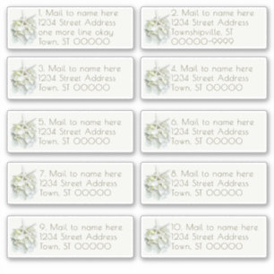 Adesivo Endereços Individuais de Casamento de Jardim Cost