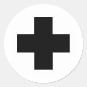 Adesivo Enegreça a cruz dos primeiros socorros
