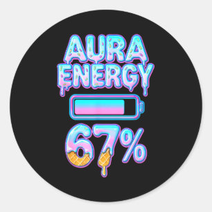 Adesivo Energia Aura 67 Meme Sorvete Gotejamento 6 7 Diver