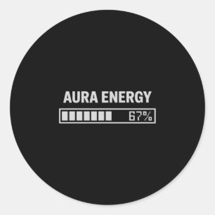 Adesivo Energia Aura aos 67 Meme Divertido Seis Sete Geraç