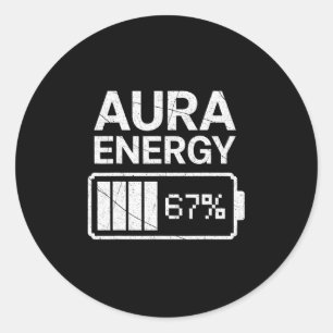 Adesivo Energia Aura Em 67 Meme Divertido Seis Sete Geraçã