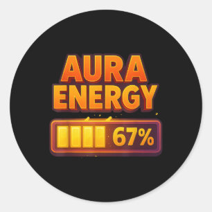 Adesivo Energia Aura Em 67 Meme Engraçado Seis Sete Geraçã