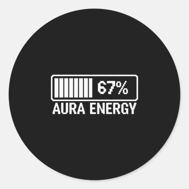Adesivo Energia Aura Em 67 Seis Sete Meme  (Frente)