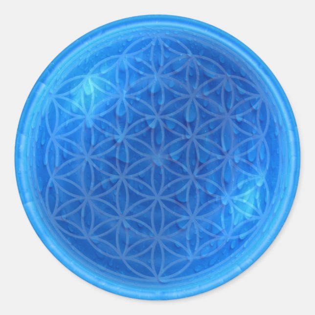 Adesivo Energia da água com flor da vida (Frente)