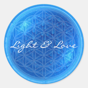 Adesivo Energia da água com flor da vida Luz e Amor