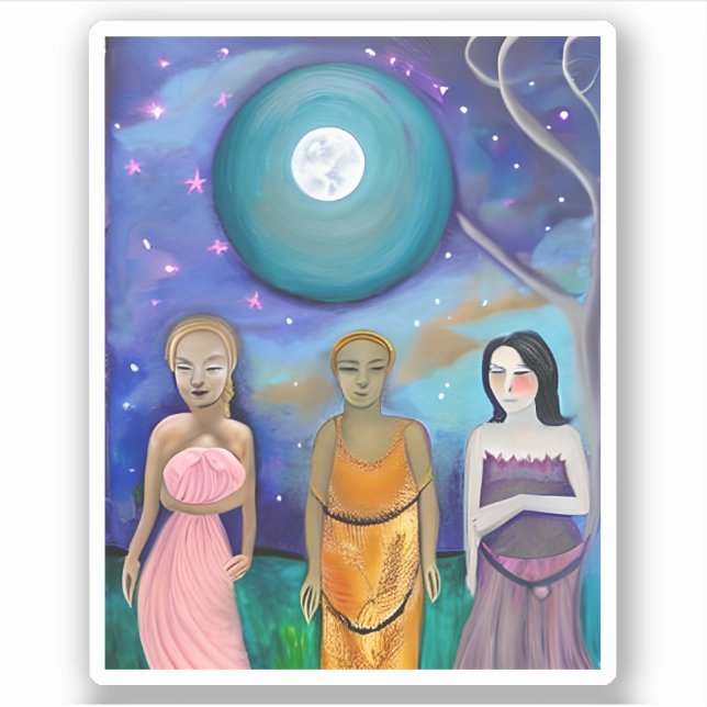 Adesivo Energia da Lua | Trabalho de arte Celestial (Frente)