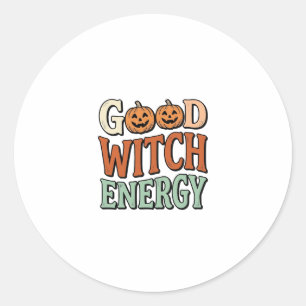 Adesivo Energia de Boa Bruxa Design Vetorial de Halloween