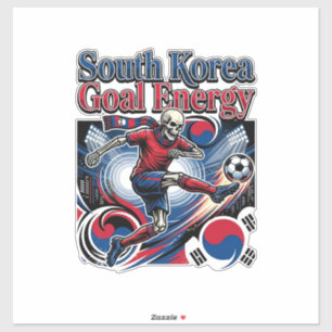 Adesivo Energia do Gol da Coreia do Sul Esqueleto Atacante