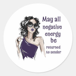 Adesivo Energia negativa deve ser devolvida ao remetente