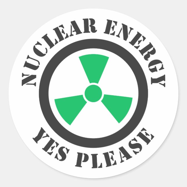 Adesivo Energia Nuclear, Sim, Por Favor, Convite À Energia (Frente)