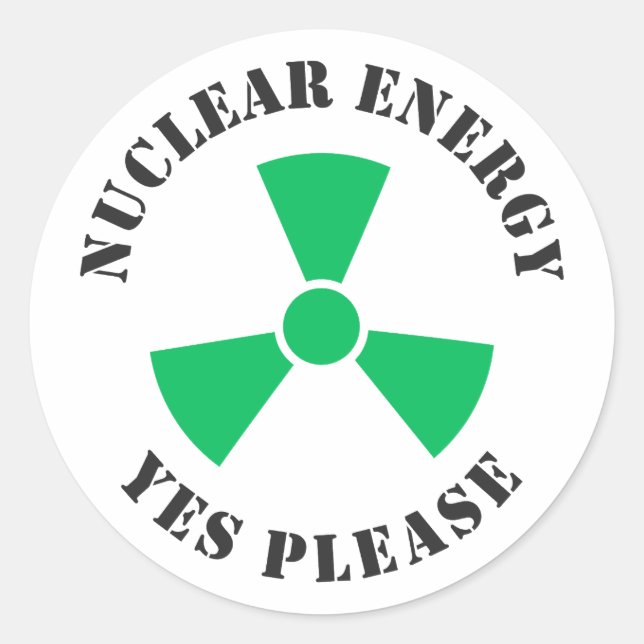 Adesivo Energia Nuclear, Sim Por Favor, Energia Nuclear (Frente)