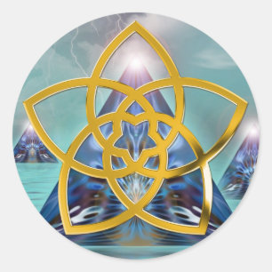 Adesivo Energia pura da flor/OURO   de Venus do símbolo