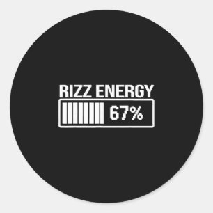 Adesivo Energia Rizz Em 67 Seis Sete Meme Divertido da Ger