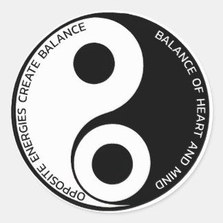 Adesivo Energias Opostas, Balança de Crio Yin Yang