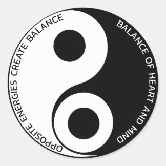 Adesivo Energias Opostas, Balança de Crio Yin Yang