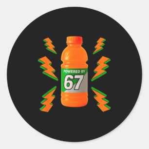 Adesivo Energizado Por 67 Aura Energy Engraçado 6 7 Meme S
