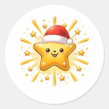 Enfeite de Estrela de Natal Fofo