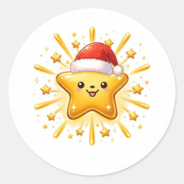 Adesivo Enfeite de Estrela de Natal Fofo