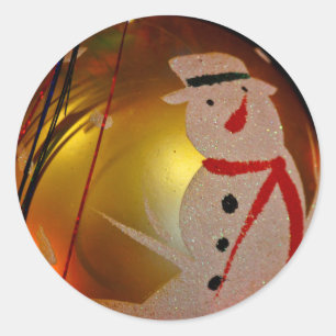 Adesivo Enfeite de Homem de Neve Geado