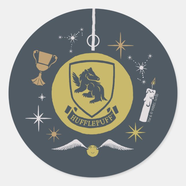 Adesivo Enfeite de Natal Gráfico HUFFLEPUFF™ (Frente)