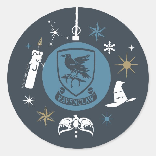 Adesivo Enfeite de Natal Gráfico RAVENCLAW™ (Frente)