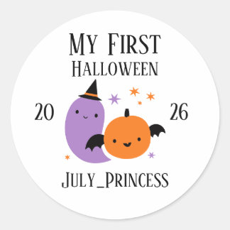 Adesivo Enfeite de Primeiro Halloween Personalizado