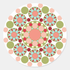 Adesivo Enfeite Flor Natal Colorido Festivo Feriado