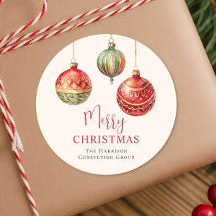 Adesivo Enfeites de Natal Aquarela Negócios Feriado