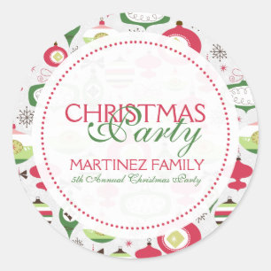 Adesivo Enfeites de natal Coloridos Art-Deco