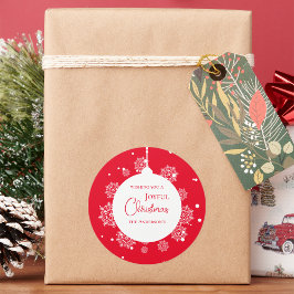 Adesivo Enfeites de natal de Caligrafia Moderna - Vermelho