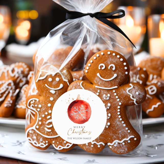 Adesivo Enfeites de natal de inverno com Aquarela (Criador carregado)