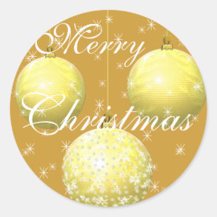 Adesivo Enfeites de natal Dourados do Dourado Sticker com