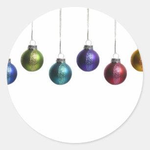 Adesivo Enfeites de natal no ouro verde vermelho roxo da