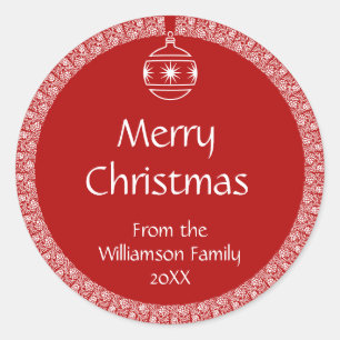 Adesivo Enfeites de natal retros personalizados de Nouveau