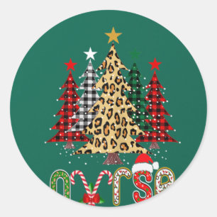Adesivo Enfermeira Árvore de Natal Stethoscope RN LPN Scru