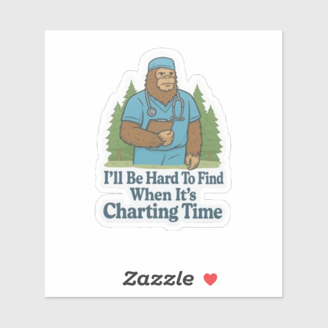 Adesivo Enfermeira Bigfoot (Folha)