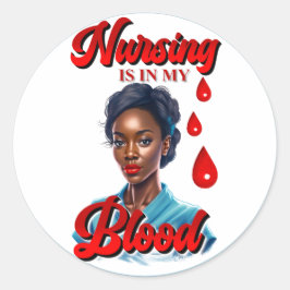 Adesivo Enfermeira bonita Pinup está no meu sangue
