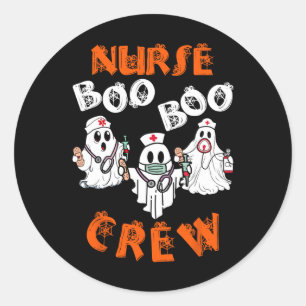 Adesivo Enfermeira Boo Scrub Engraçado Fantasias de Hallow