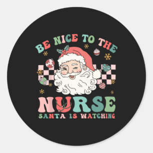 Adesivo Enfermeira Camisa De Natal Seja Legal Para Os Papa
