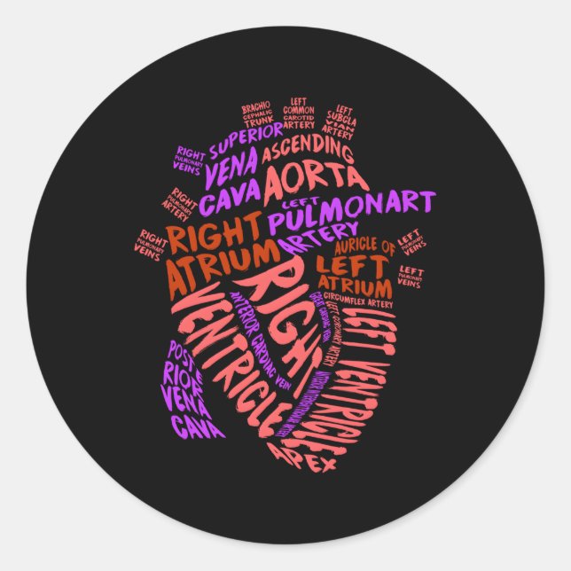 Adesivo Enfermeira Cardíaca Médica De Hu Anatômico (Frente)