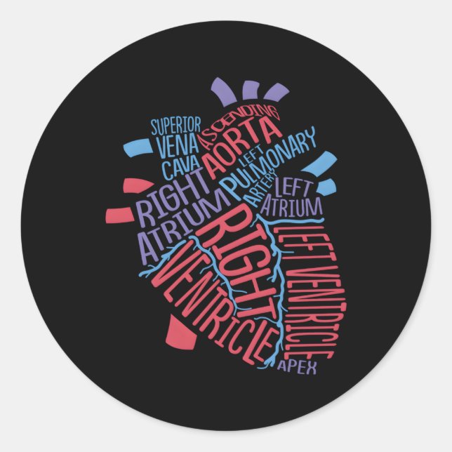 Adesivo Enfermeira Cardíaca Médica De Hu Anatômico (Frente)